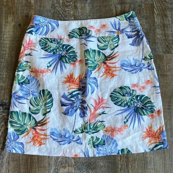 Tommy Bahama | Linen Tropical Print Skirt - Picture 3 of 6